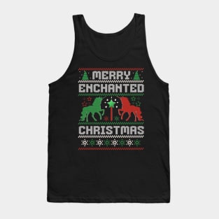 Merry Magical Christmas Unicorn Tank Top